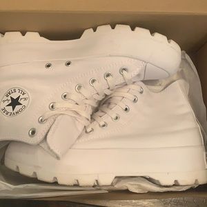 White platform converse size 8.5
